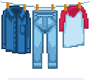 Clothes on a line icon